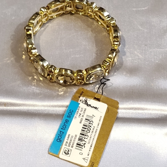 NWT Monet gold-tone necklace, bracelet, and drop earring set brown/smoky quartz - Picture 8 of 16
